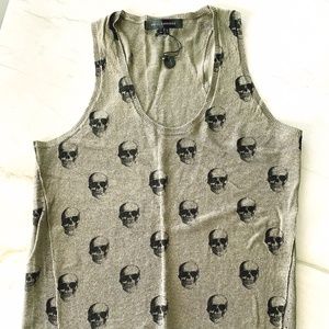 Skull Cashmere T-back lightweight sweater